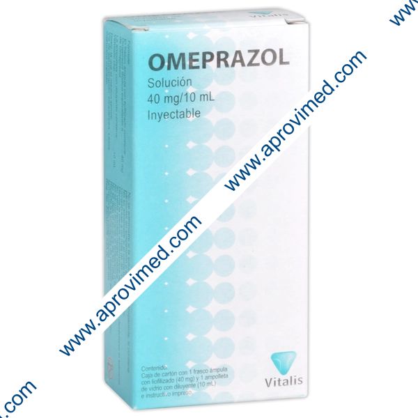 OMEPRAZOL (Vitalis) Sol. Iny. c/1 FCO. AMP. 40 MG/10 ML.