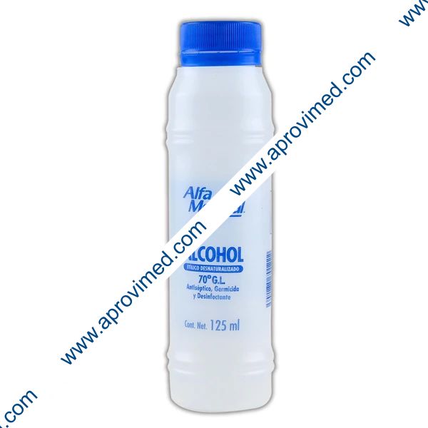 ALCOHOL ETÍLICO Desnaturalizado (Alfa Medical) 70° G.L.  125 ML.