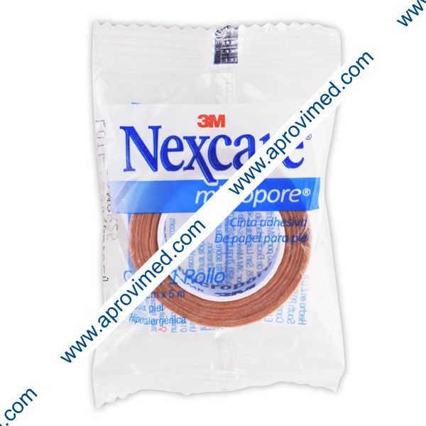 NEXCARE MICROPORE Rollo Col. Piel A: 1.25cm. (1/2"); L: 5m. Bolsa c/1 Pza.
