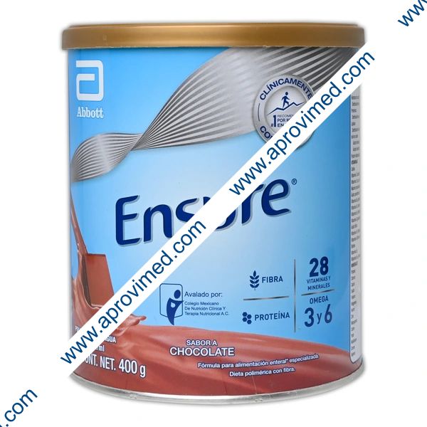 ENSURE POLVO Sab. Chocolate LATA 400 G. 1.0 Kcal/1 ML.