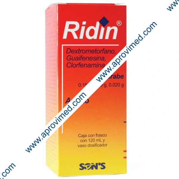 RIDIN JARABE Adulto Fco. 120 ML. 0.150-2.0-0.020 G/100 ML.