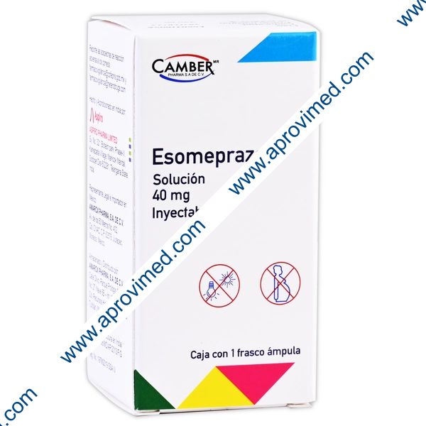 ESOMEPRAZOL (Camber) Sol. Iny. c/1 FCO. AMP. 40 MG/5 ML.