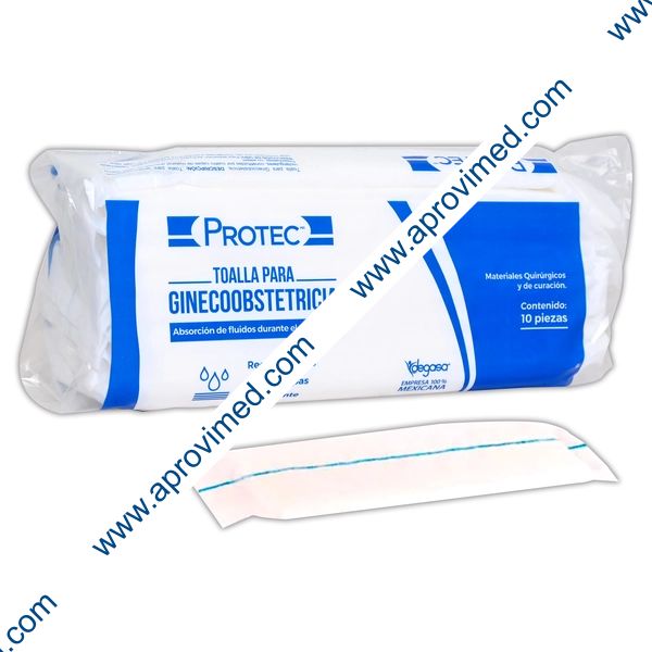 TOALLA PARA GINECO-OBSTETRICIA (Protec) Bolsa c/10 Pzs.