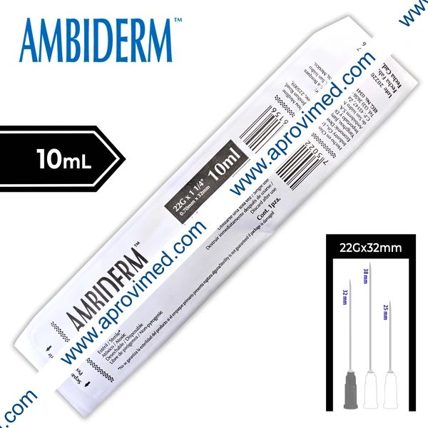 JERINGA 10 mL. (Ambiderm) c/AGUJA 22Gx32mm. c/1 Pza.