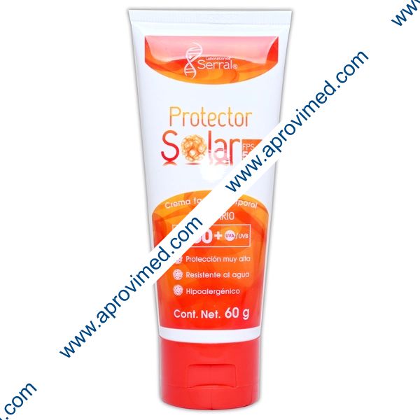 PROTECTOR SOLAR (Serral) FPS 50+ Crema Facial y Corporal TUBO c/ 60 G.