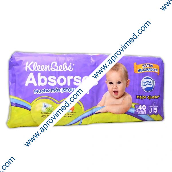 KLEENBEBÉ ABSORSEC JUMBO (Etapa 5 / 11-14.5 Kg.) c/40 Pzs.