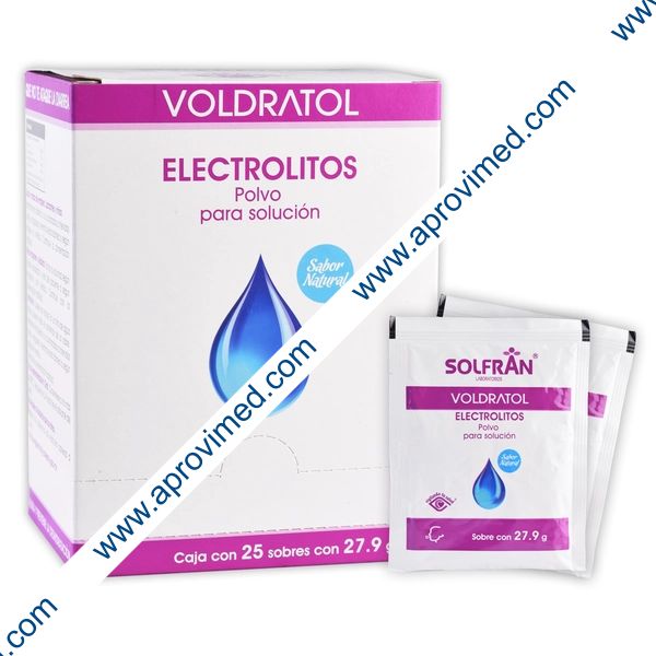 VOLDRATOL POLVO p/SOLUCIÓN Sabor NATURAL Exhib. c/25 SOBS. 27.9 G.