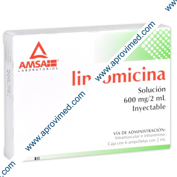 LINCOMICINA (Amsa) Sol. Iny. c/6 AMPTAS. 600 MG/2 ML.