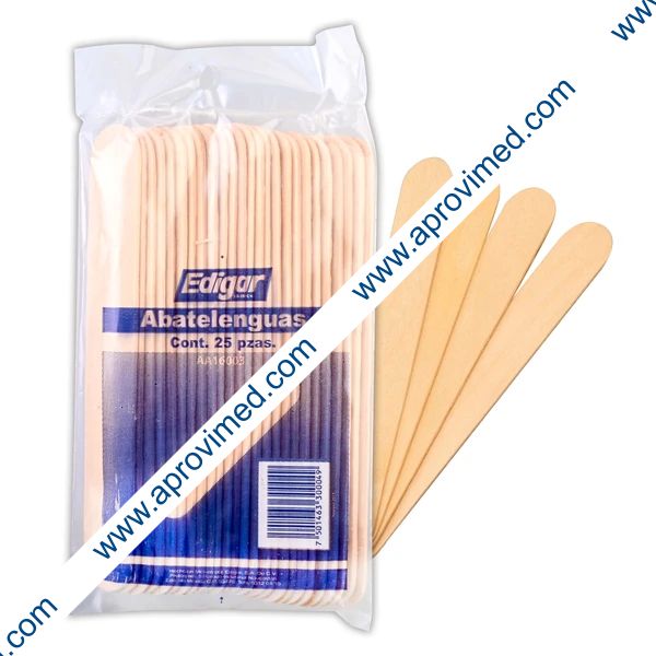 ABATELENGUAS de MADERA (Edigar) Paq. c/25 Pzs.