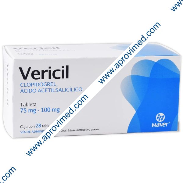 VERICIL c/28 TABS. 75/100 MG.