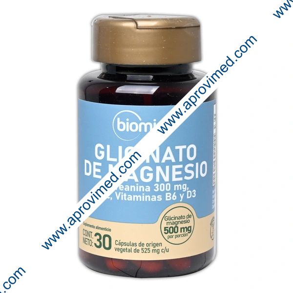 GLICINATO DE MAGNESIO (Biomiral) Fco. c/30 CAPS. 525 MG.