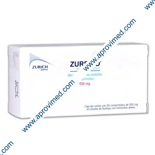 ZUREBID c/50 COMPS. 500 MG.