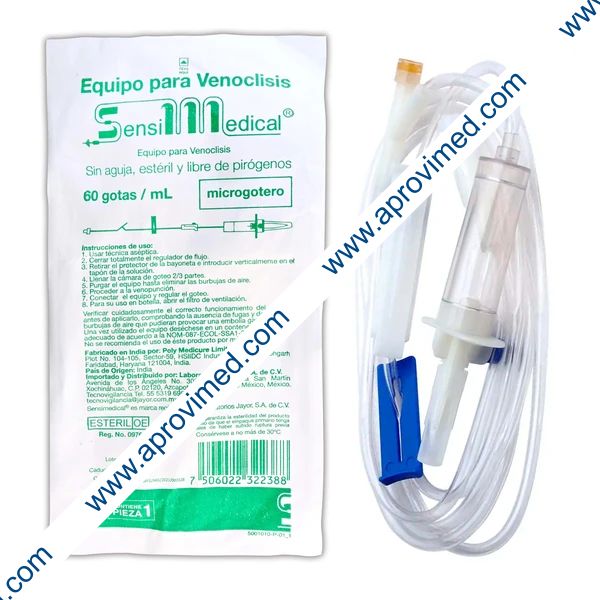 EQUIPO p/VENOCLISIS MICROGOTERO (Sensimedical) Estéril s/Aguja c/1 Pza.