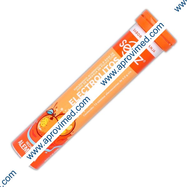 ELECTROLITOS c/JNP. (Seltz) c/13 TABS. EFERVS. Sab. Naranja 6.2 G. p/500 ML.