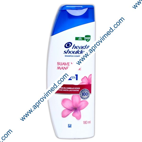 HEAD&SHOULDERS 2en1 Suave y Manejable SHAMPOO Fco. 180 ML.