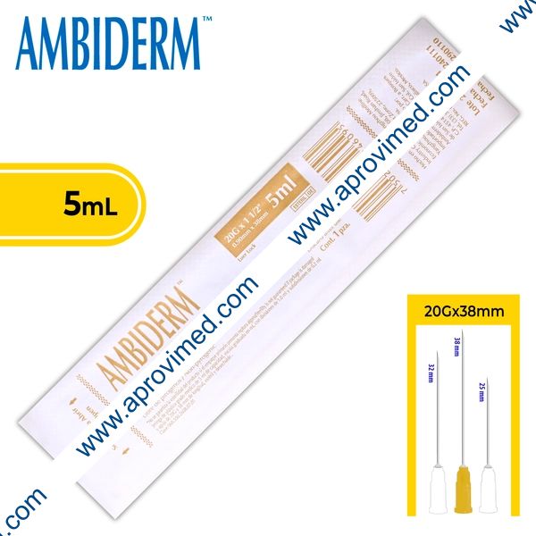 JERINGA  5 mL. (Ambiderm) c/AGUJA 20Gx38mm. c/1 Pza.