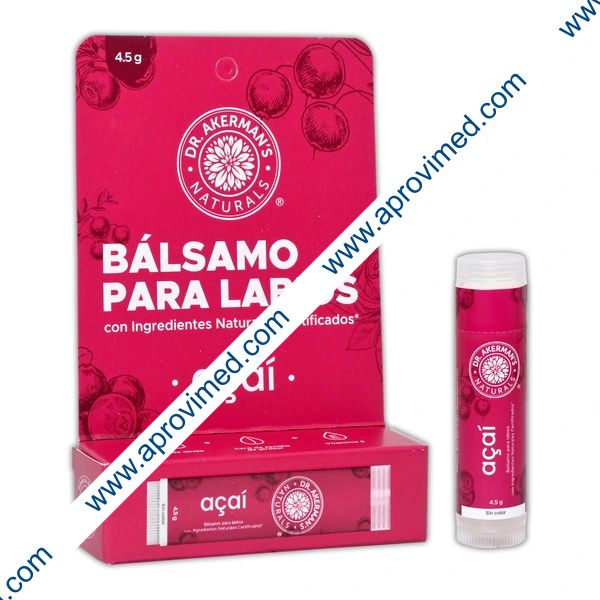 BÁLSAMO PARA LABIOS (Dr. Akerman´s) ACAÍ Cja. c/1 Pza. 4.5 G.