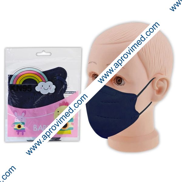 MASCARA PROTECTORA INFANTIL KN95 Col. Azul Marino BOLSA c/1 Pza.