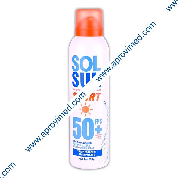 SOL SUN SPORT Protector Solar SPRAY CORPORAL FPS50+UVB/UVA Fco. 170 G.