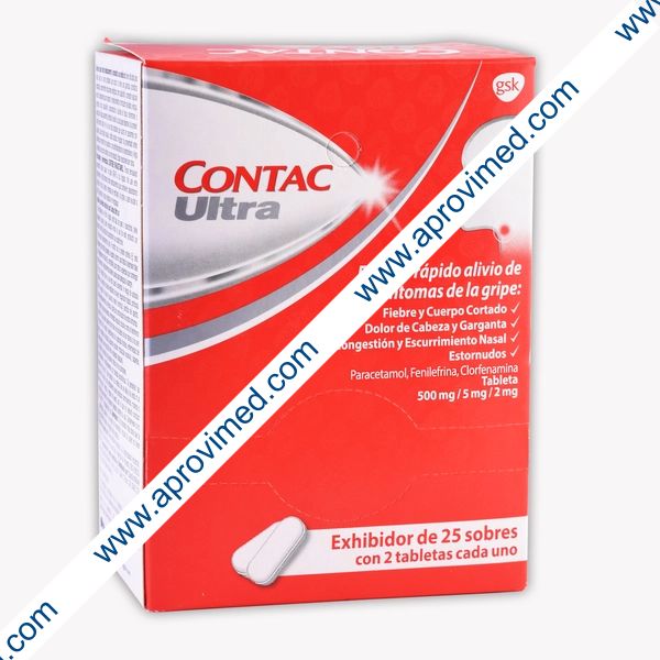CONTAC ULTRA Exhib. c/25 SOBS. c/2 TABS. 500/5/2 MG.