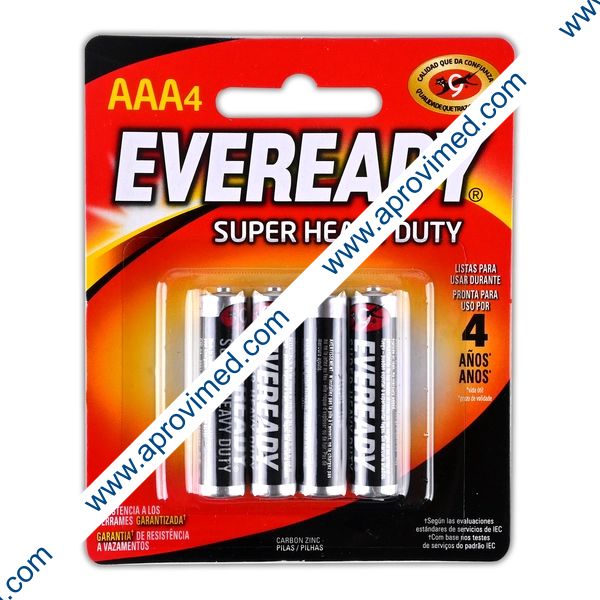 EVEREADY SUPER HEAVY DUTY "AAA" Blister c/4 Pzs.
