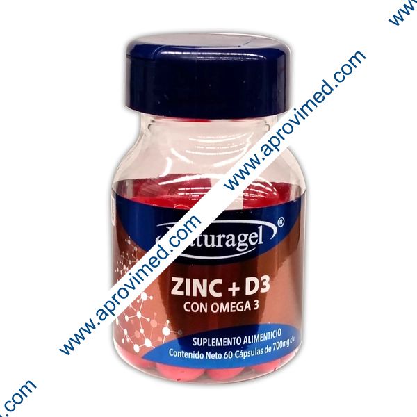 ZINC+D3 CON OMEGA 3 (Naturagel) c/60 CAPS. 700 MG.