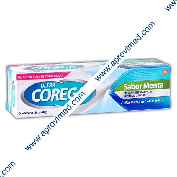 ULTRA COREGA Sabor Menta CREMA ADHESIVA Tubo c/40 G.