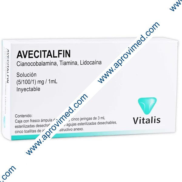 AVECITALFIN Sol. Iny. c/1 FCO. AMP. 10 ML. 5-100-1 MG/1 ML y 5 Jgas.