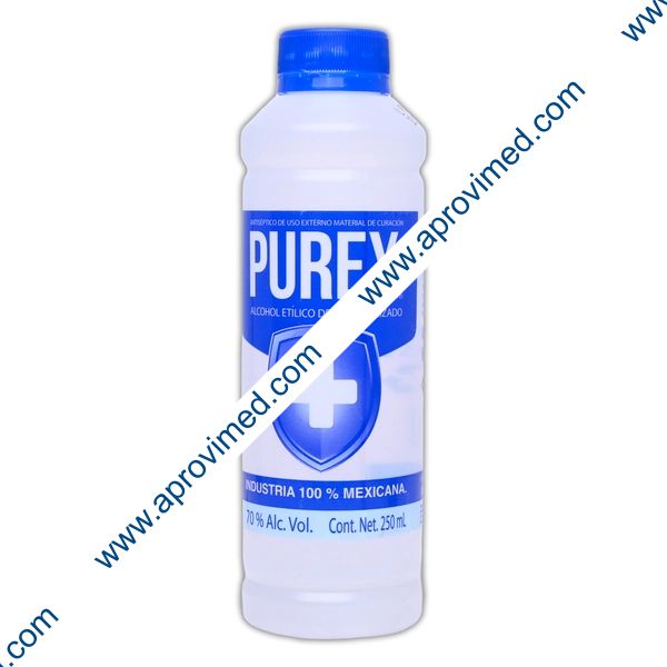ALCOHOL ETÍLICO Desnaturalizado (Purex) 70% Fco.  250 ML.