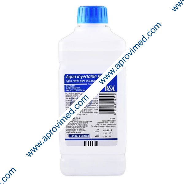 AGUA INYECTABLE (Pisa) SOLUCIÓN Fco. 1000 ML.