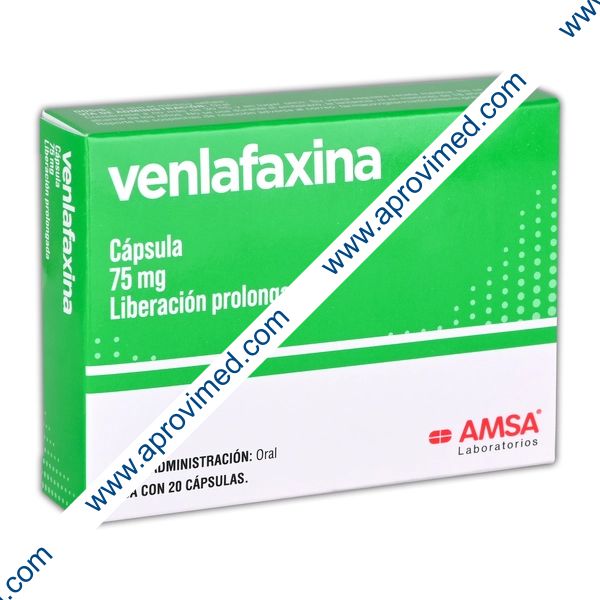 VENLAFAXINA (Amsa) c/20 CAPS. Lib. Pgda. 75 MG.