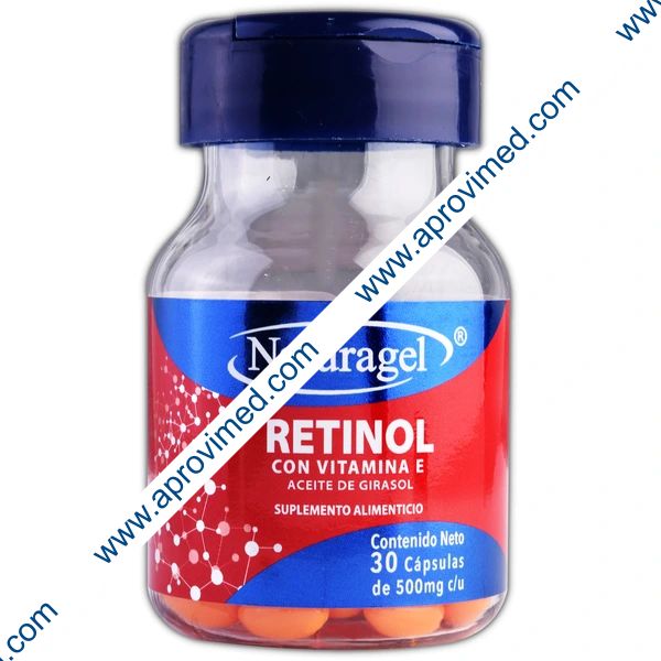 RETINOL/VITAMINA-E/AC. DE GIRASOL c/30 CAPS. 500 MG.