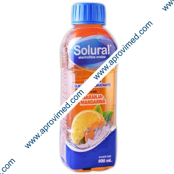 SOLURAL Suero Rehidratante SABOR NARANJA-MANDARINA 500 ML.