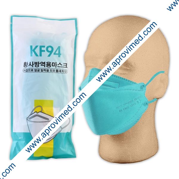 MASCARA PROTECTORA ADULTO KF94 Col. Verde BOLSA c/10 Pzs.