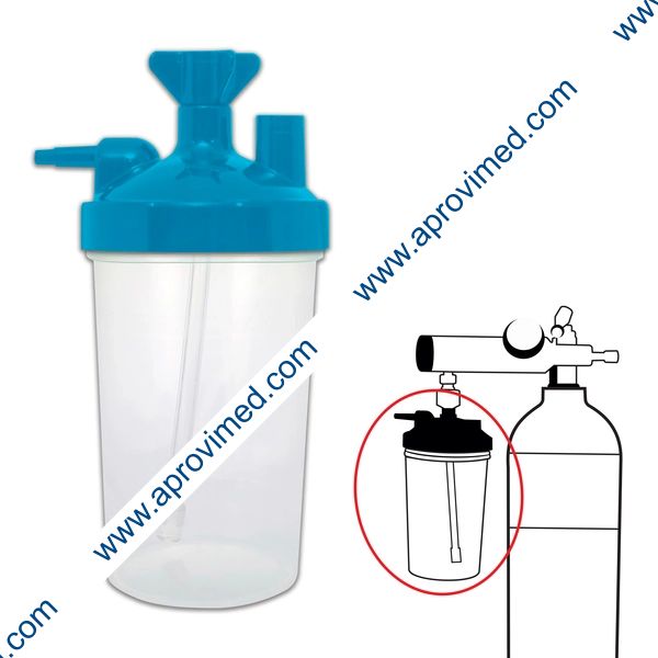 VASO HUMIDIFICADOR p/OXIGENO (Unileben) c/1 Pza.