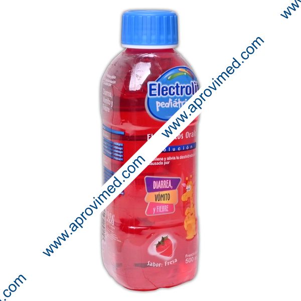 ELECTROLIT PEDIÁTRICO Electrolitos Orales SOL. SAB. FRESA 500 ML.