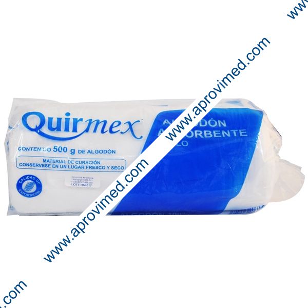 ALGODON ABSORBENTE (Quirmex) Rollo c/500 G.