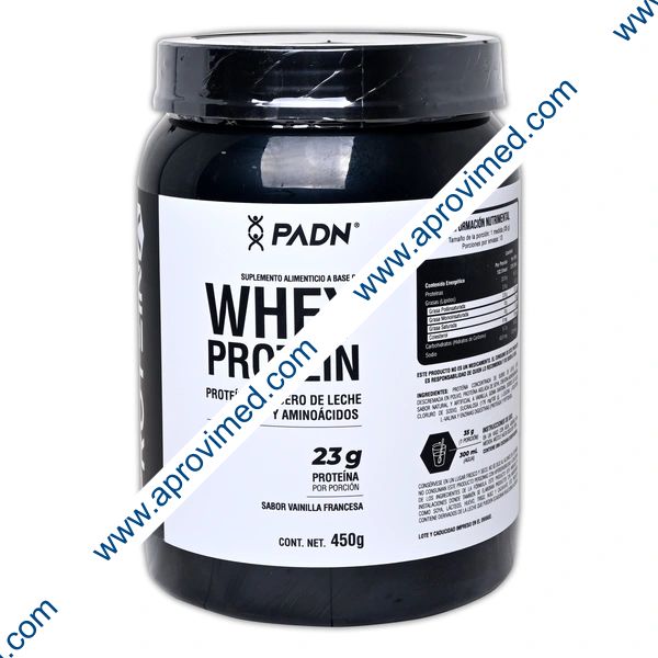 WHEY PROTEIN (PADN) POLVO Sab. Vainilla Francesa Bote  450 G.
