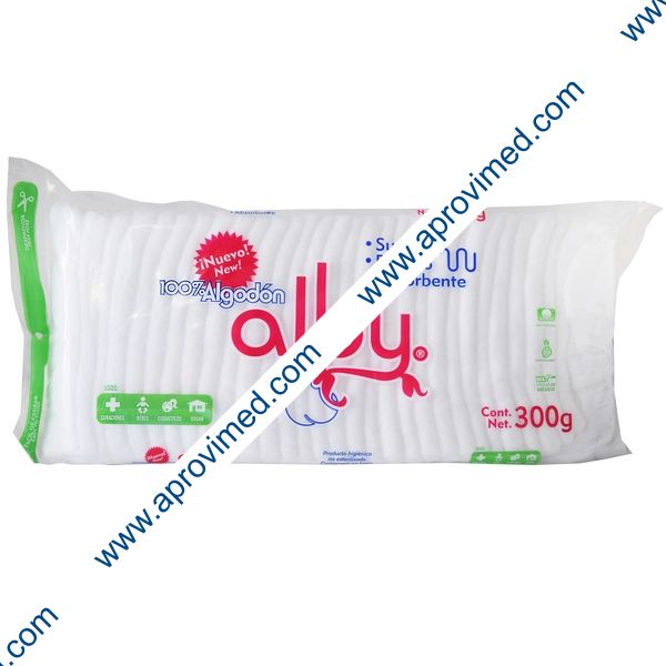 ALGODÓN ABSORBENTE PLISADO (Alby) Bolsa c/300 G.