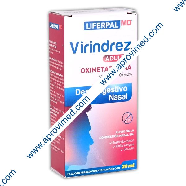 VIRINDREZ SOL. NASAL Adulto 0.050% Fco. Atomizador 20 ML.
