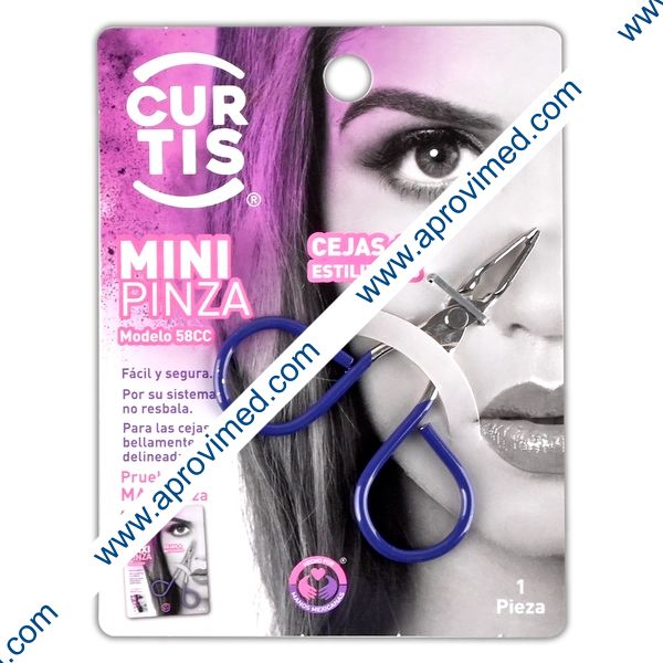MINI PINZA TIJERA PARA CEJAS (Curtis) Mod. 58CC Blister c/1 Pza.