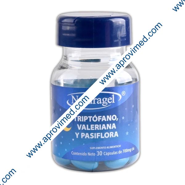 TRIPTÓFANO, VALERIANA Y PASIFLORA (Naturagel) c/30 CAPS. 700 MG.
