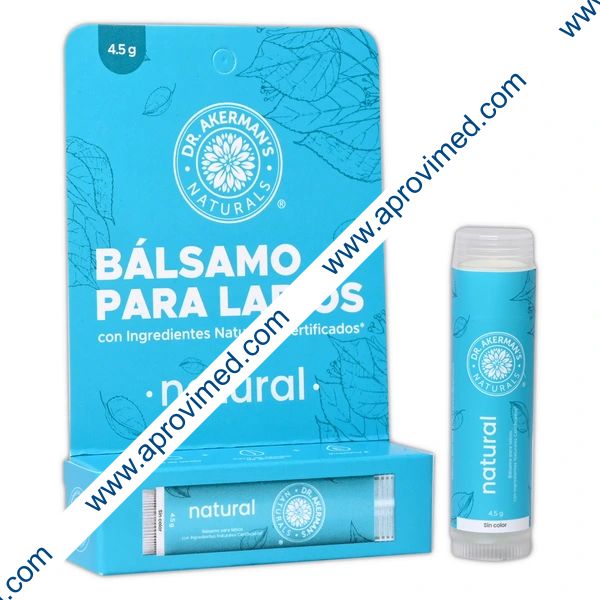 BÁLSAMO PARA LABIOS (Dr. Akerman´s) NATURAL Cja. c/1 Pza. 4.5 G.