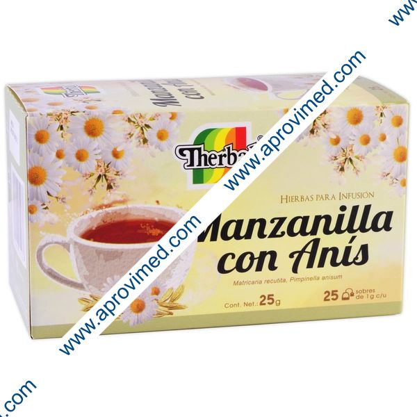 MANZANILLA con ANIS p/Infusión c/25 SOBS. 1 G.