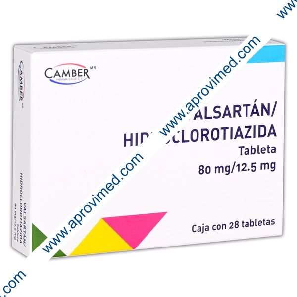 VALSARTÁN/HIDROCLOROTIAZIDA (Camber) c/28 TABS.  80/12.5 MG.