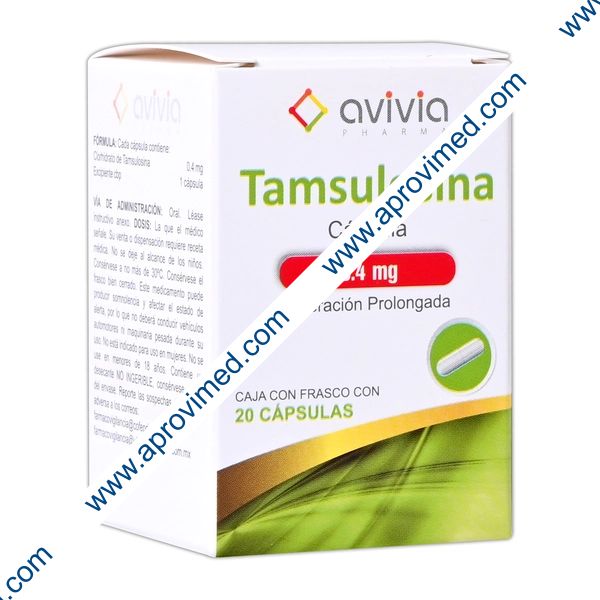 TAMSULOSINA (Avivia) c/20 CAPS. L.P. 0.4 MG.