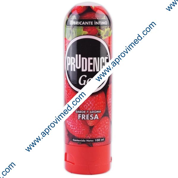 PRUDENCE GEL Lubricante Íntimo Sabor y Aroma FRESA Fco. 100 ML.