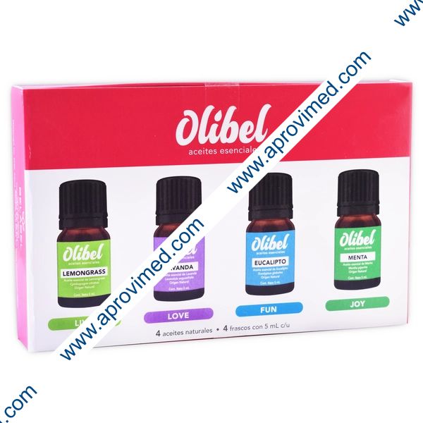 OLIBEL KIT DE ACEITES ESENCIALES c/4 Fcos. 5 ML.