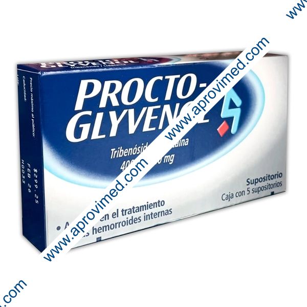 PROCTO-GLYVENOL c/5 SUPOSITORIOS 400/40 MG.