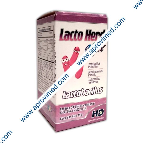LACTO HERD KIDS c/30 TABS. Masticables Sab. Uva  500 MG.
